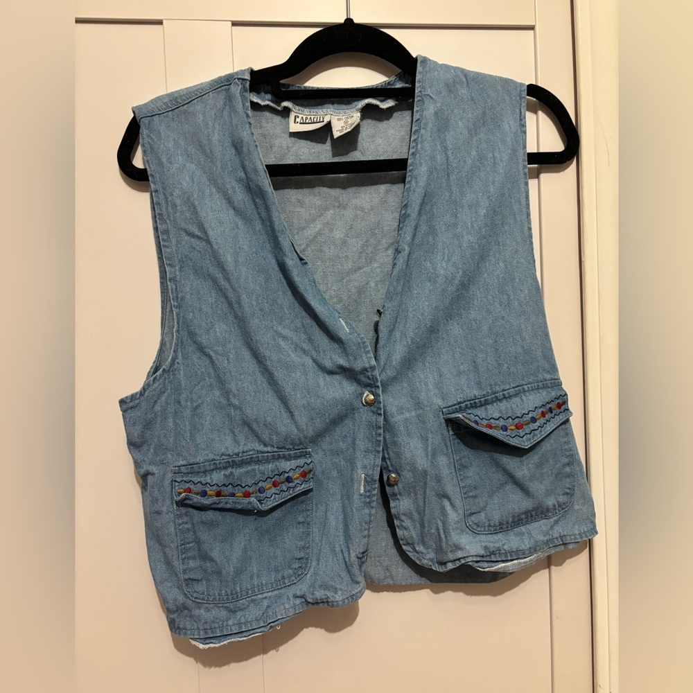 Vintage Denim Vest 100% Cotton